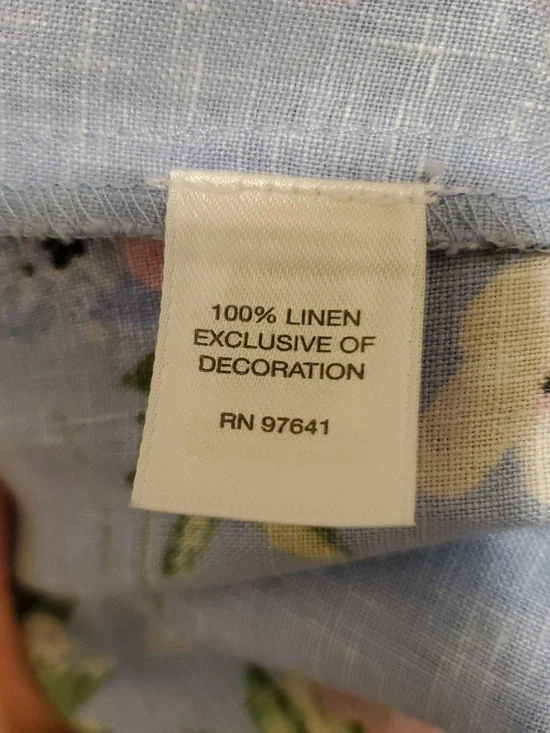 J. Jill Love Linen Blue Floral Sleeveless Shift Dress Size Large - Picture 6 of 12